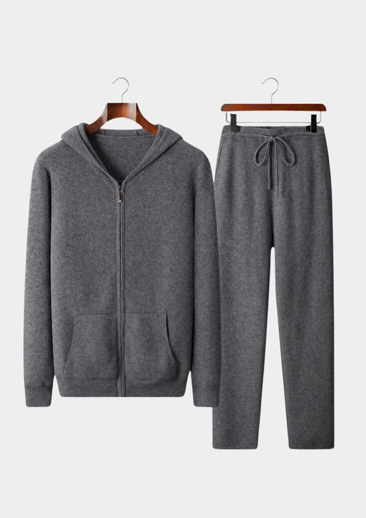 Pure Extra-Fine Merino Wool Dark Grey Arvo Set by SATRI & CO. – product view 1