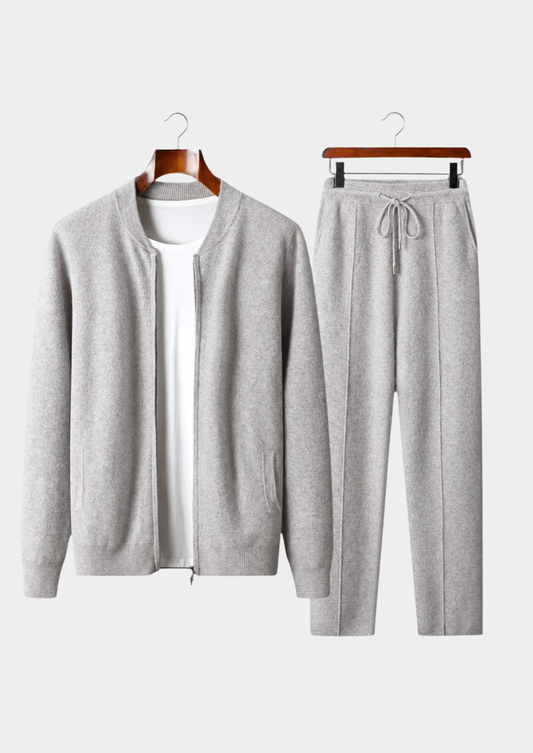Pure Extra-Fine Merino Wool Light Grey Falconi Set by SATRI & CO. – product view 1