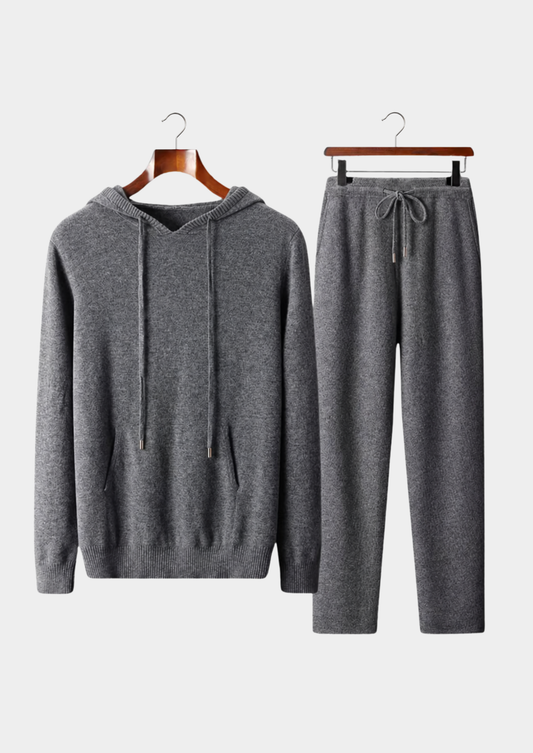 Pure Extra-Fine Merino Wool Dark Grey Savro Set by SATRI & CO. – product view 1