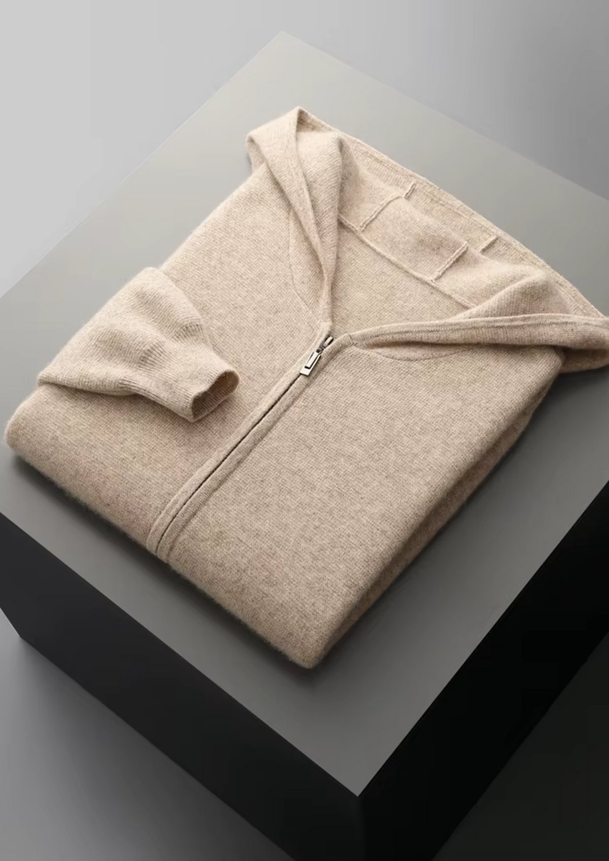 Pure Extra-Fine Merino Wool Zipper Hoodie by SATRI & CO. – product view 13