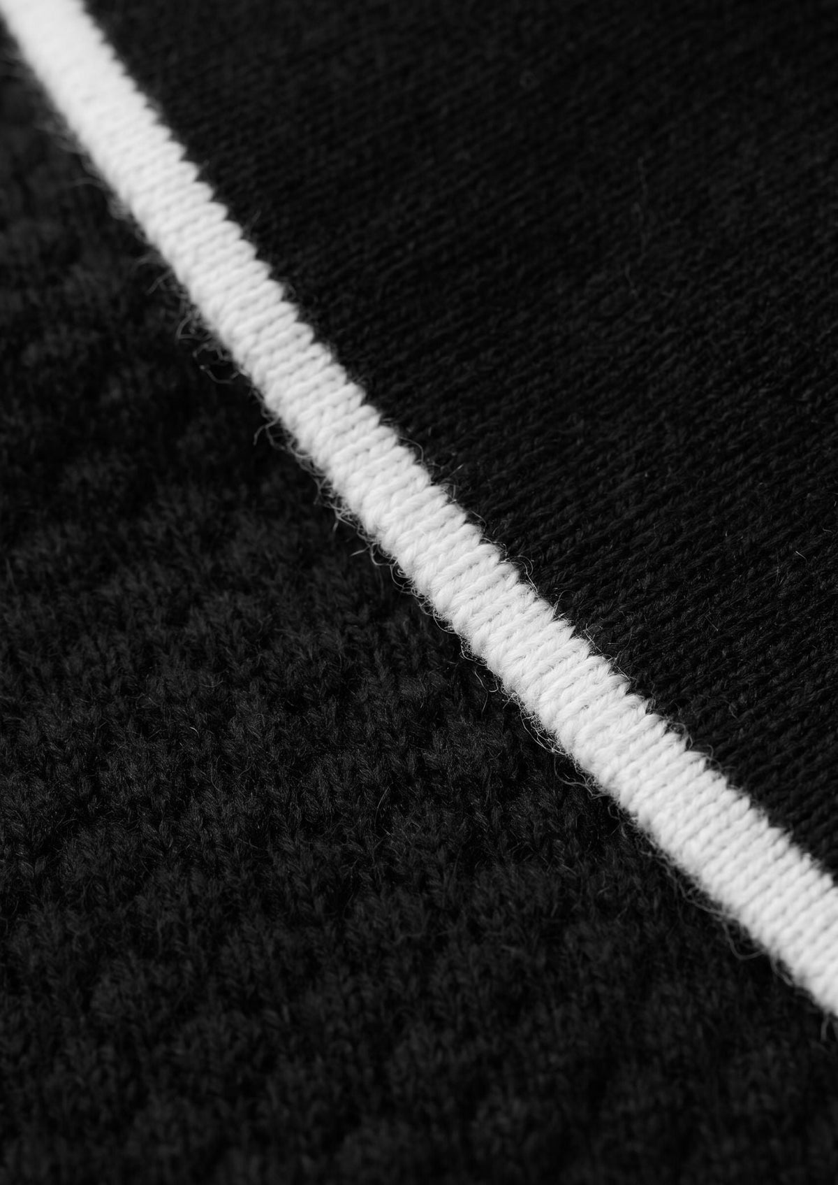 Premium Cashmere Black Two-Tone Polo by SATRI & CO. – product view 2