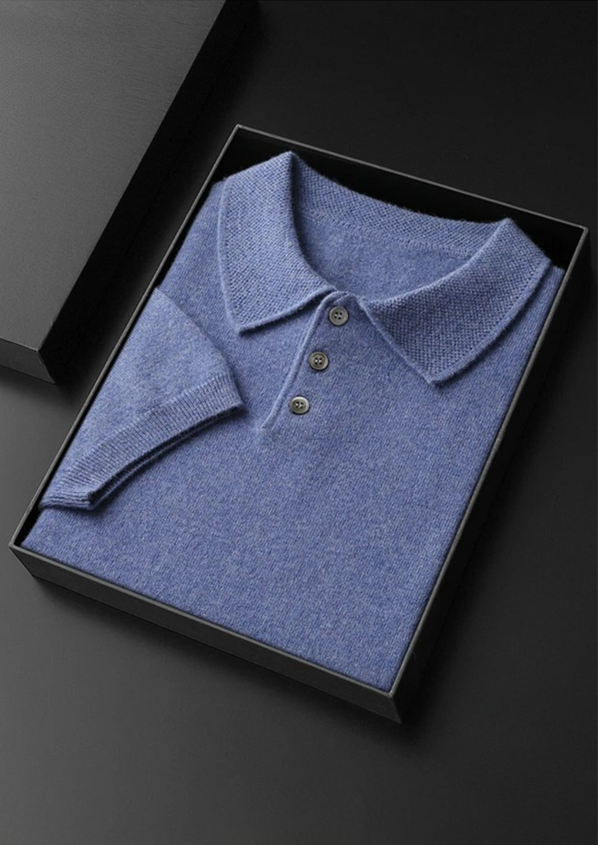 Premium Cashmere Classic Polo Shirt by SATRI & CO. – product view 10