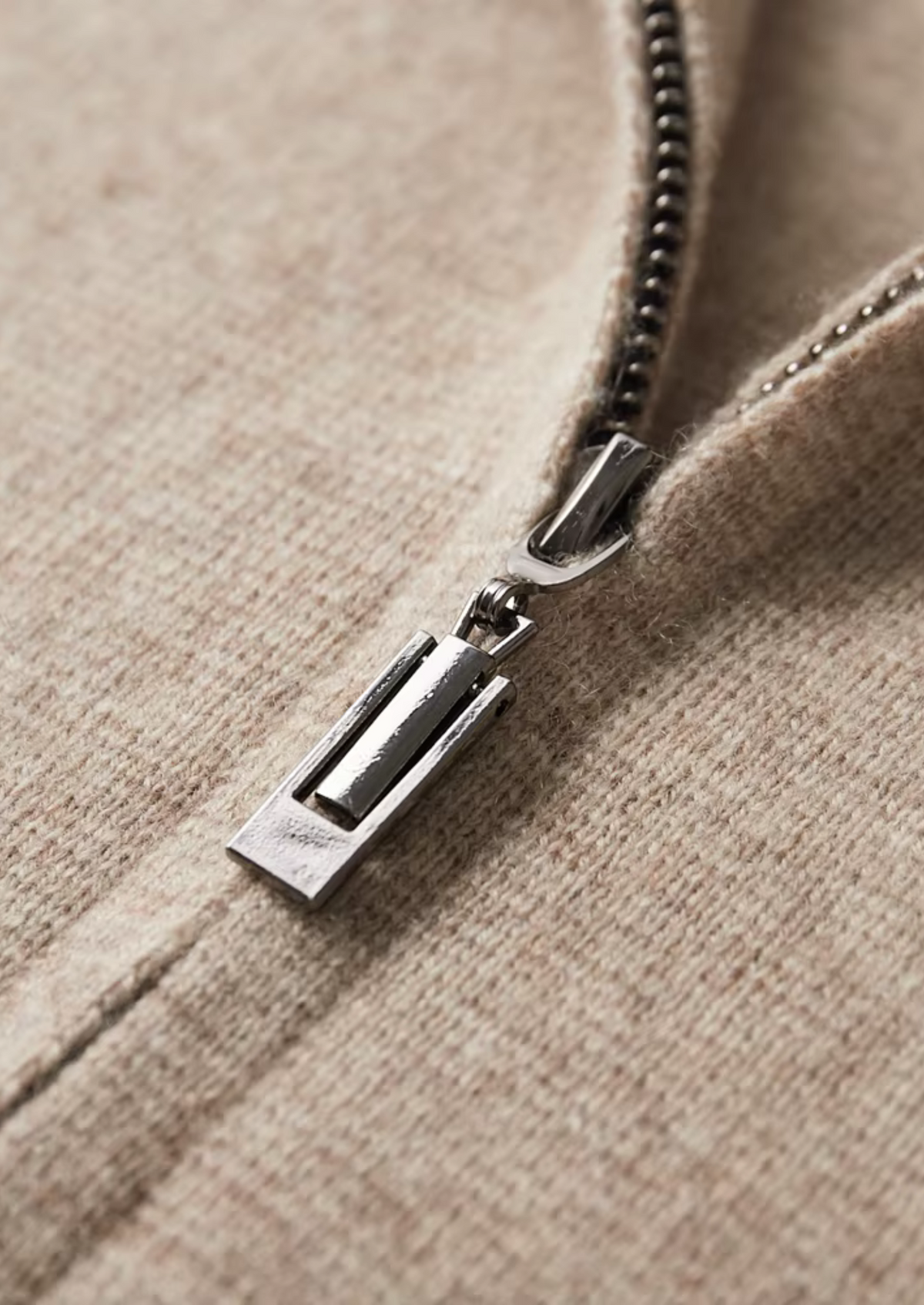 Pure Extra-Fine Merino Wool Zip Polo Cardigan by SATRI & CO. – product view 5