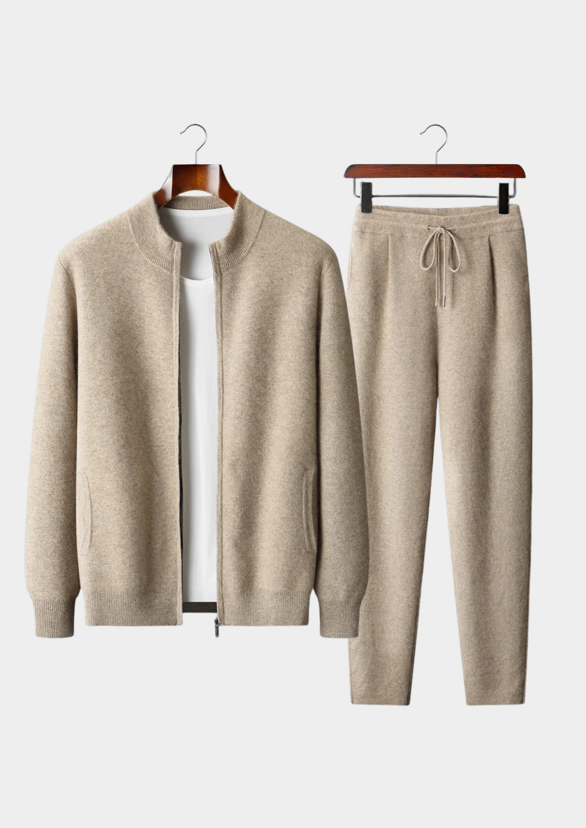 Premium Cashmere Sand Denis Leisure Set by SATRI & CO. – product view 1
