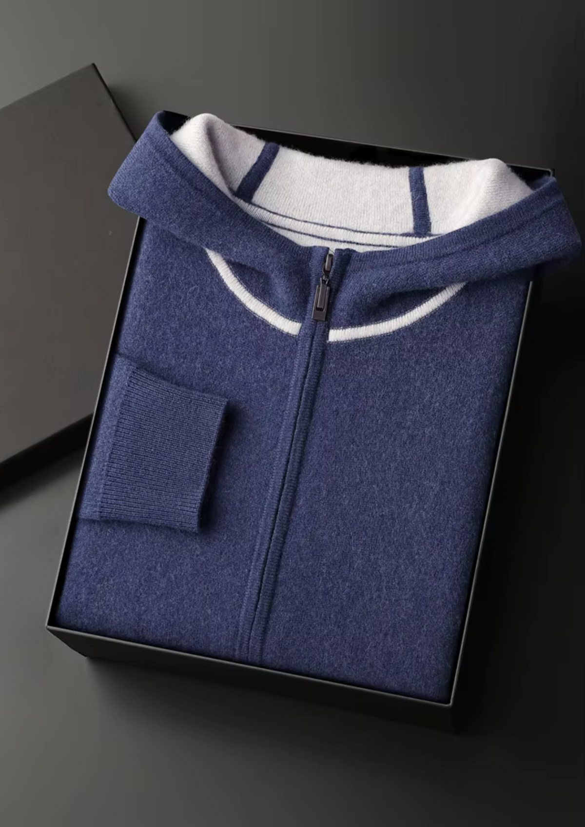 Premium Cashmere Navy Blue Milano Leisure Set by SATRI & CO. – product view 2