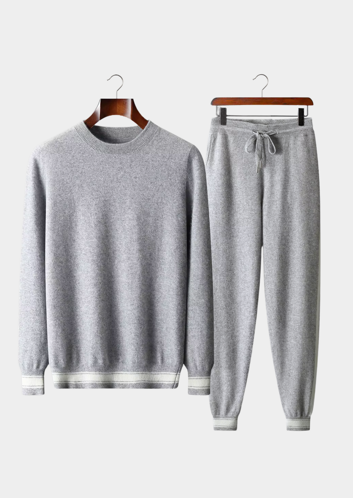 Premium Cashmere Light Grey Vienna Leisure Set by SATRI & CO. – product view 1