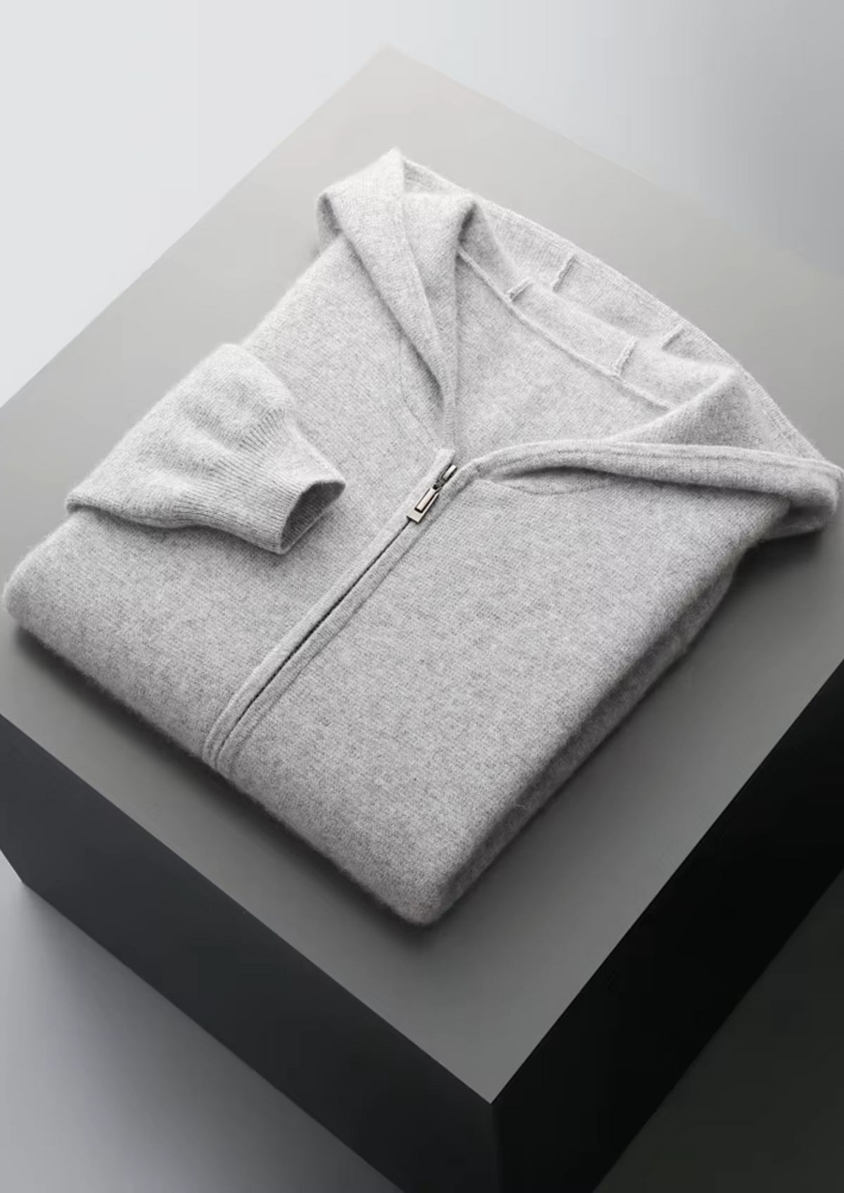 Pure Extra-Fine Merino Wool Zipper Hoodie by SATRI & CO. – product view 3