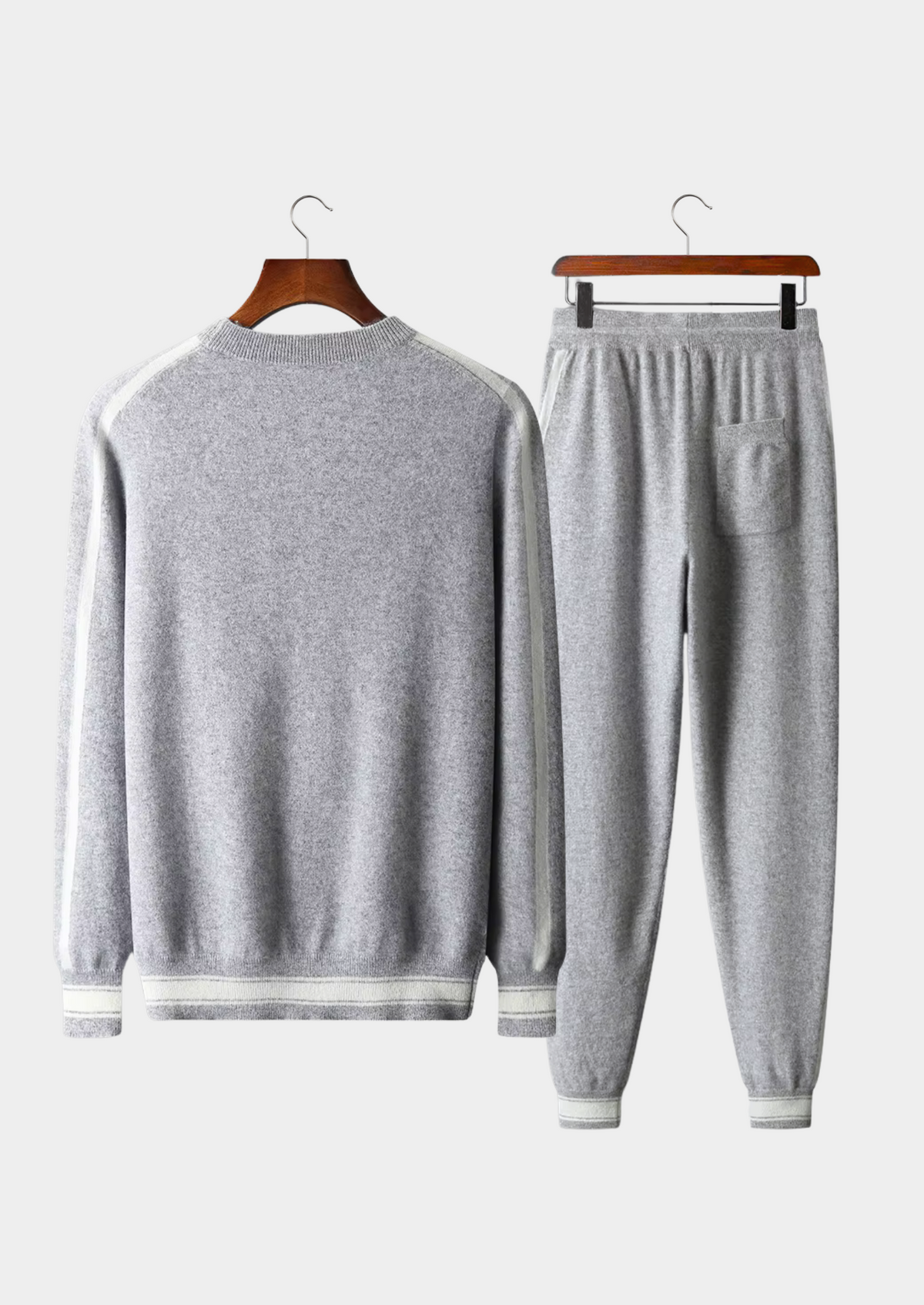 Premium Cashmere Light Grey Vienna Leisure Set by SATRI & CO. – product view 2