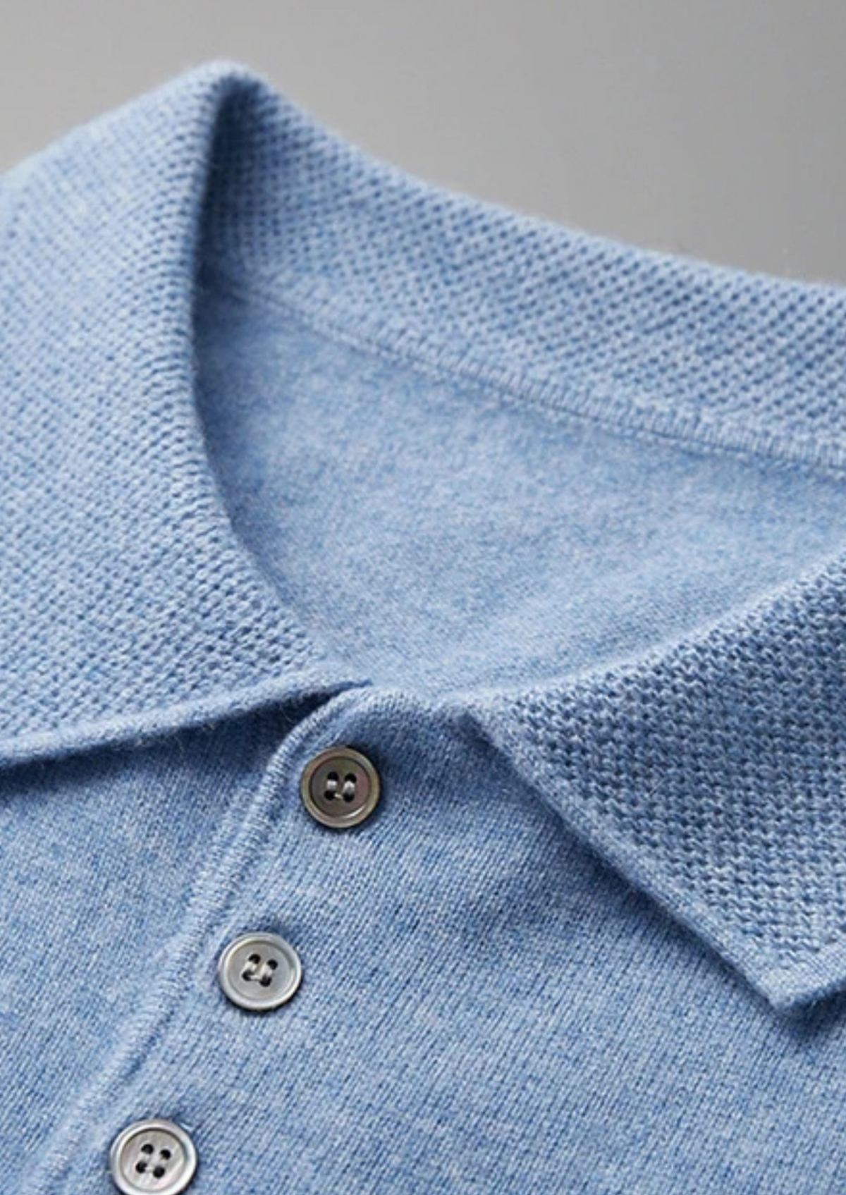 Premium Cashmere Classic Polo Shirt by SATRI & CO. – product view 4