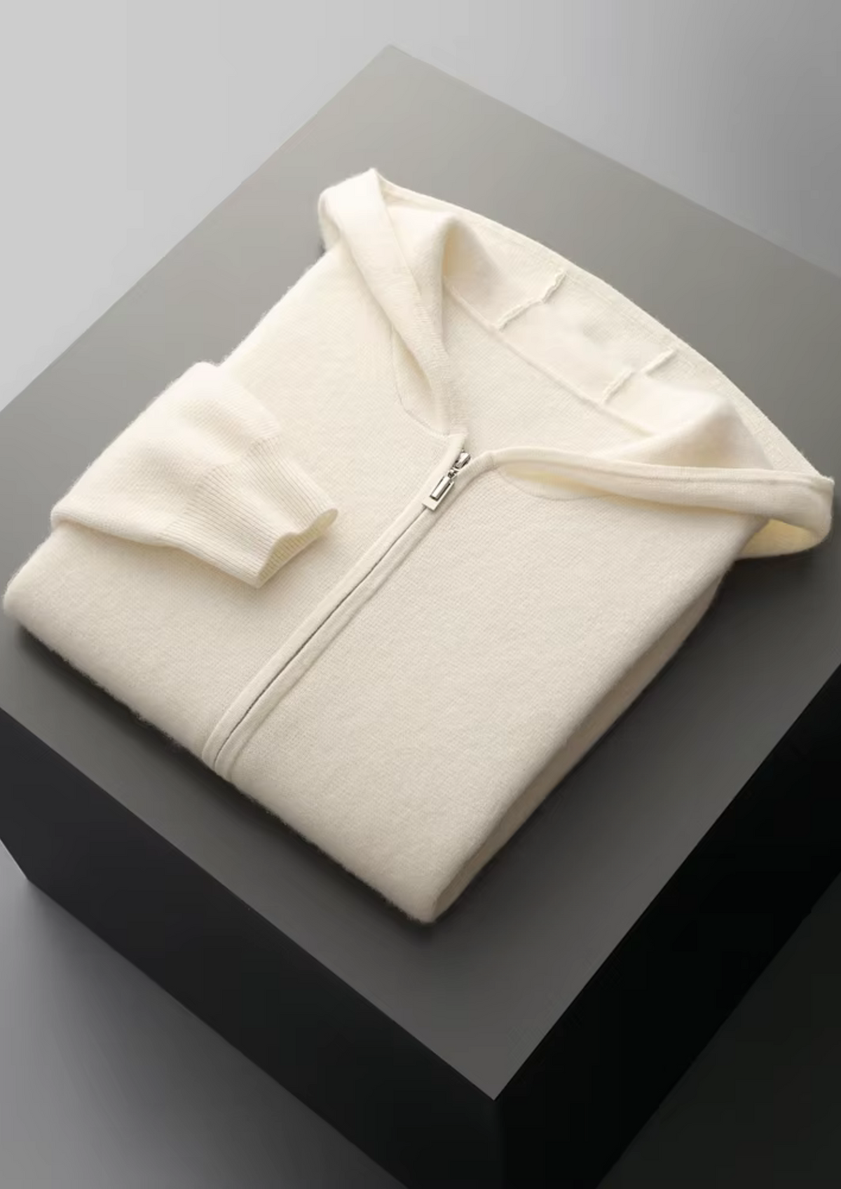 Pure Extra-Fine Merino Wool Zipper Hoodie by SATRI & CO. – product view 23