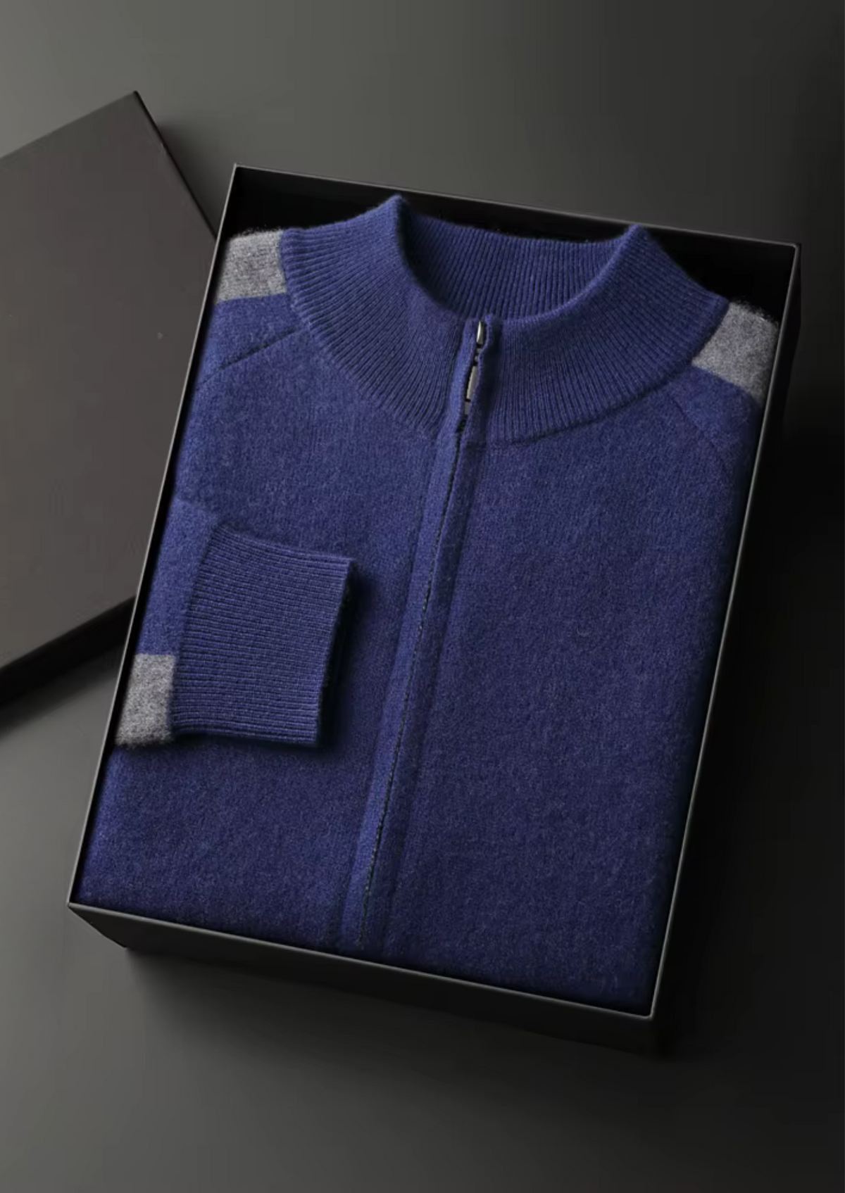 Premium Cashmere Navy Blue Torino Leisure Set by SATRI & CO. – product view 7