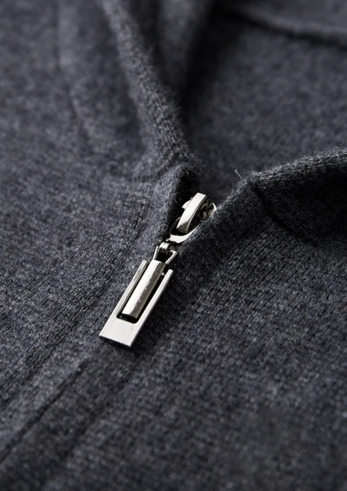 Cashmere Charcoal Zip Hoodie & Grey Trousers Set by SATRI & CO. – view 6