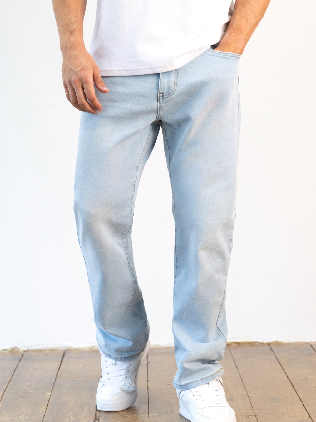 Men's Vol.15 Loose Fitting Jeans - Light Blue | SATRI