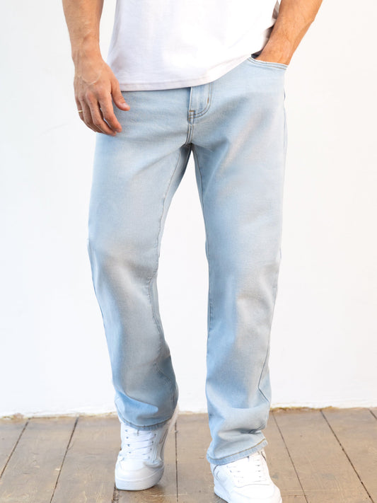 Men's Vol.15 Loose Fitting Jeans - Light Blue | SATRI