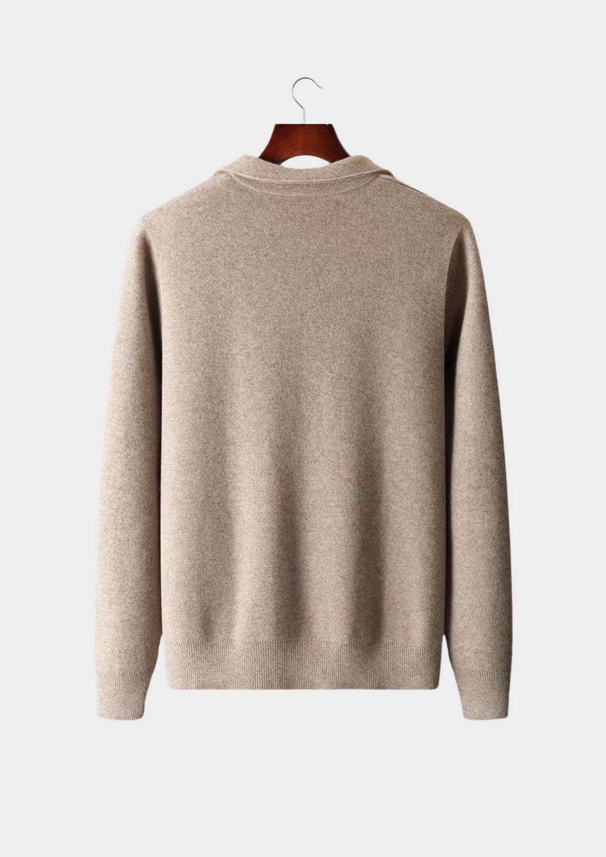 Pure Extra-Fine Merino Wool Zip Polo Cardigan by SATRI & CO. – product view 2
