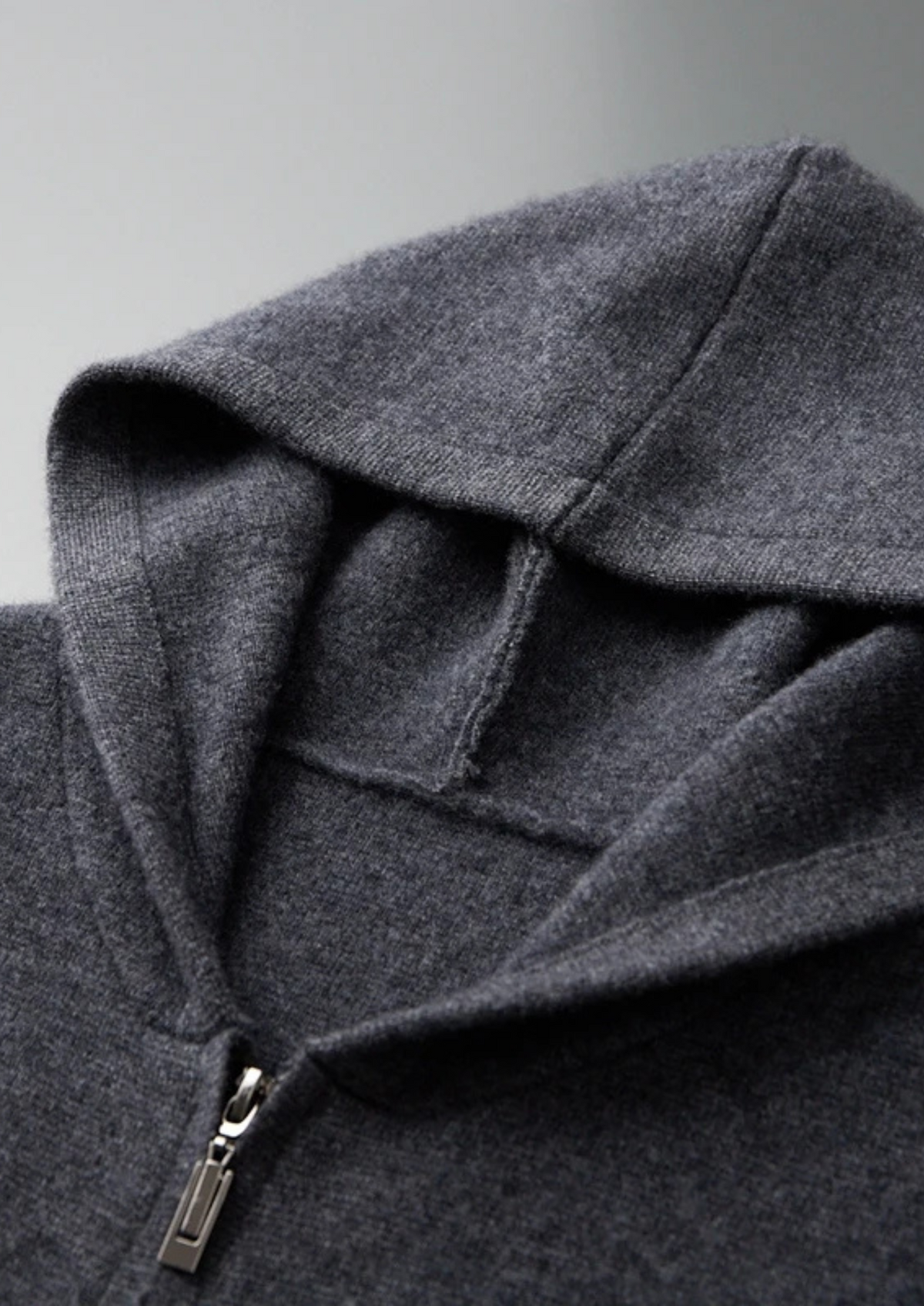 Cashmere Charcoal Zip Hoodie & Grey Trousers Set by SATRI & CO. – view 11