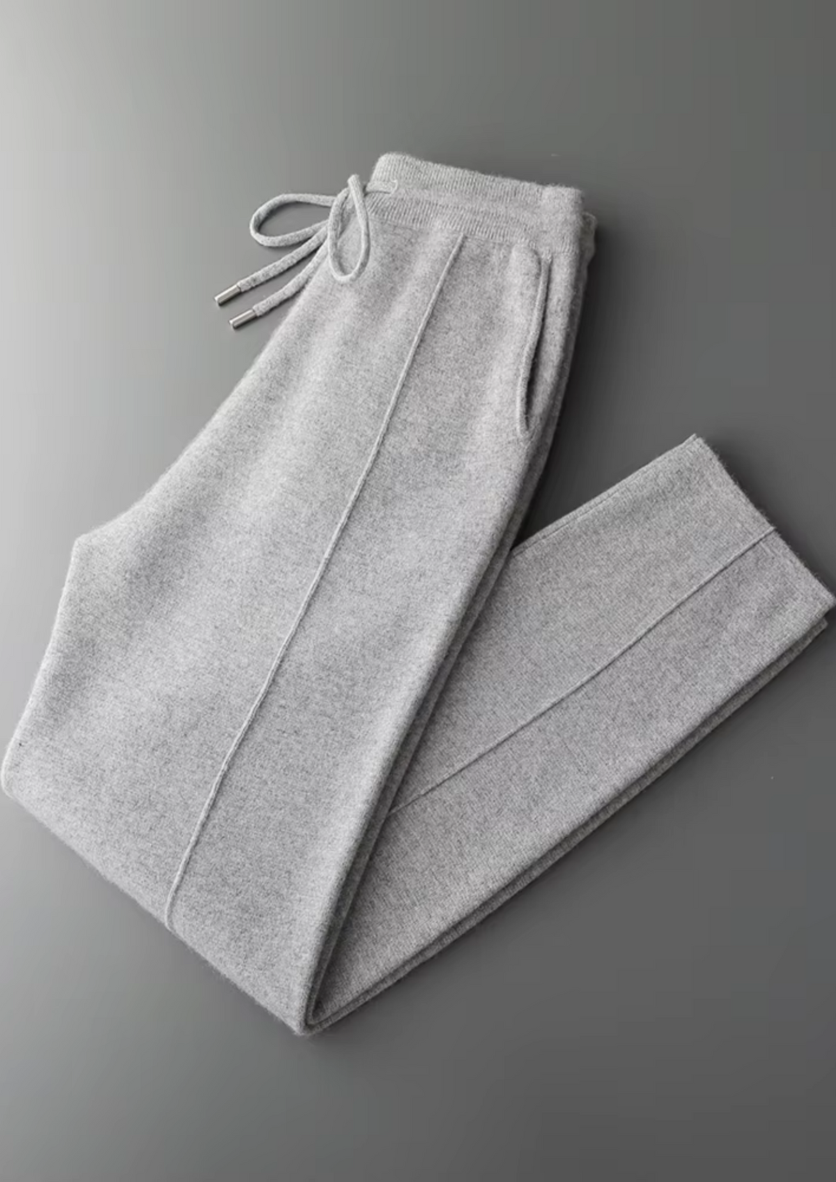 Pure Extra-Fine Merino Wool Light Grey Falconi Set by SATRI & CO. – product view 3