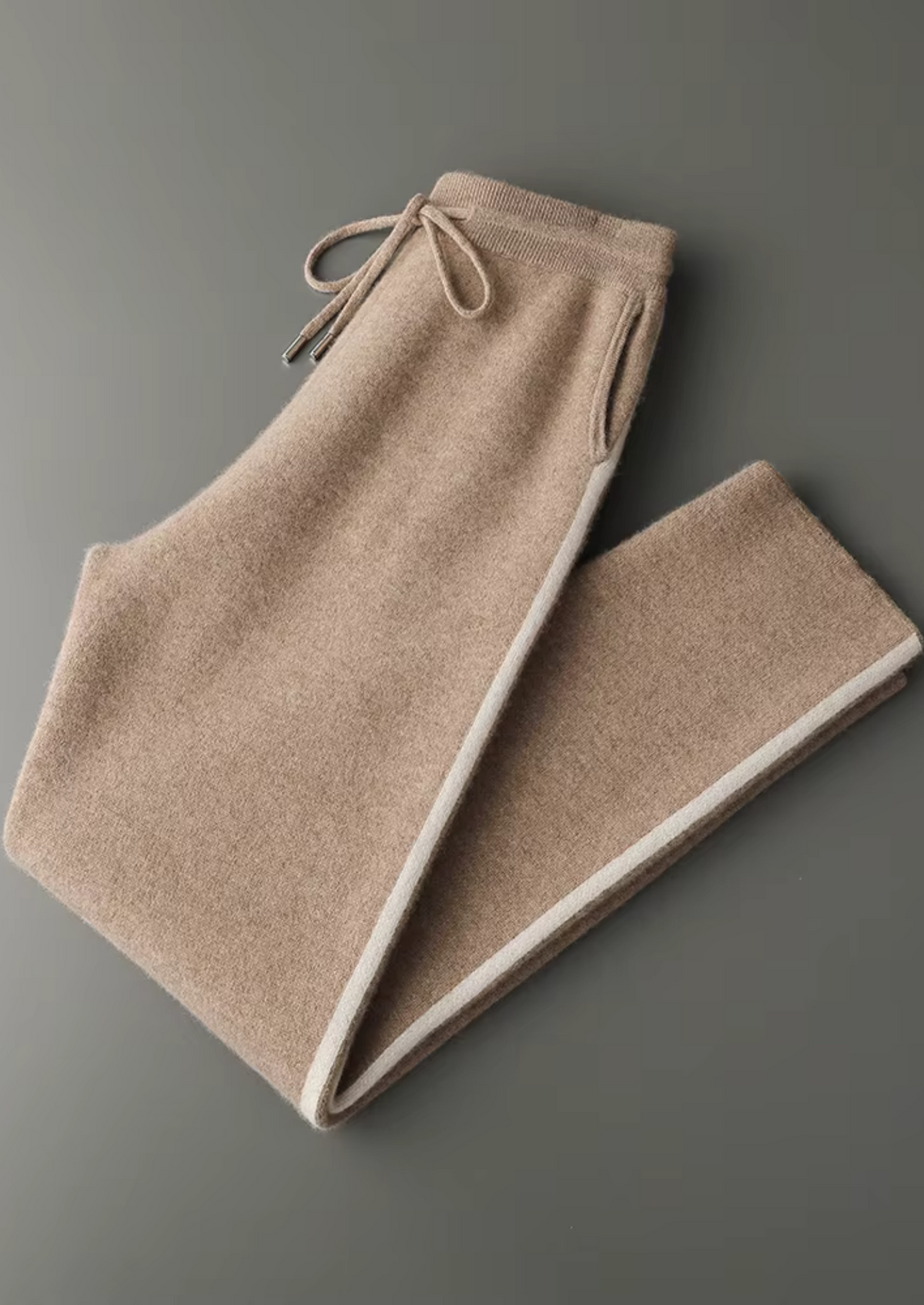 Premium Cashmere Beige Milano Leisure Set by SATRI & CO. – product view 12