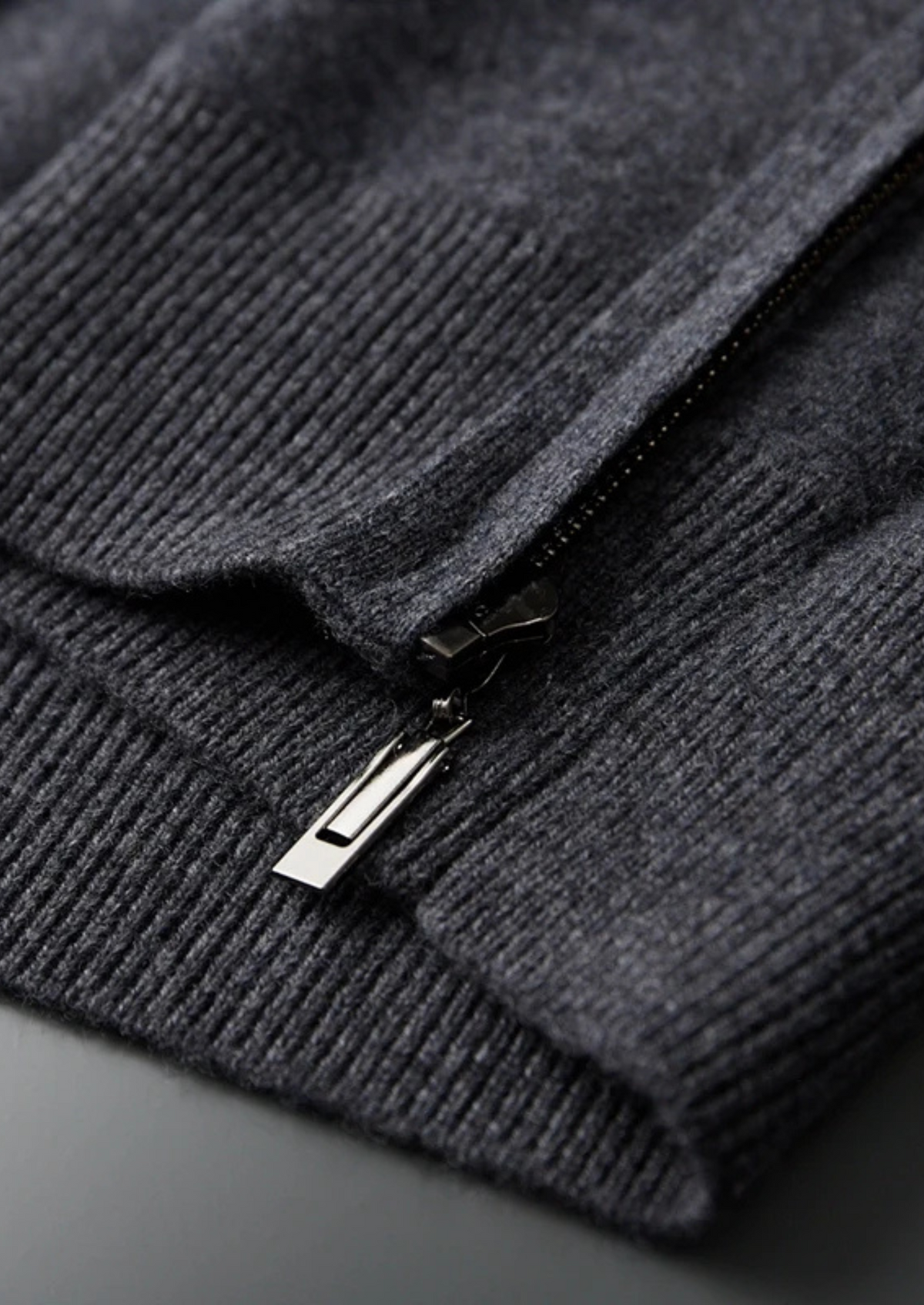 Cashmere Charcoal Zip Hoodie & Grey Trousers Set by SATRI & CO. – view 8