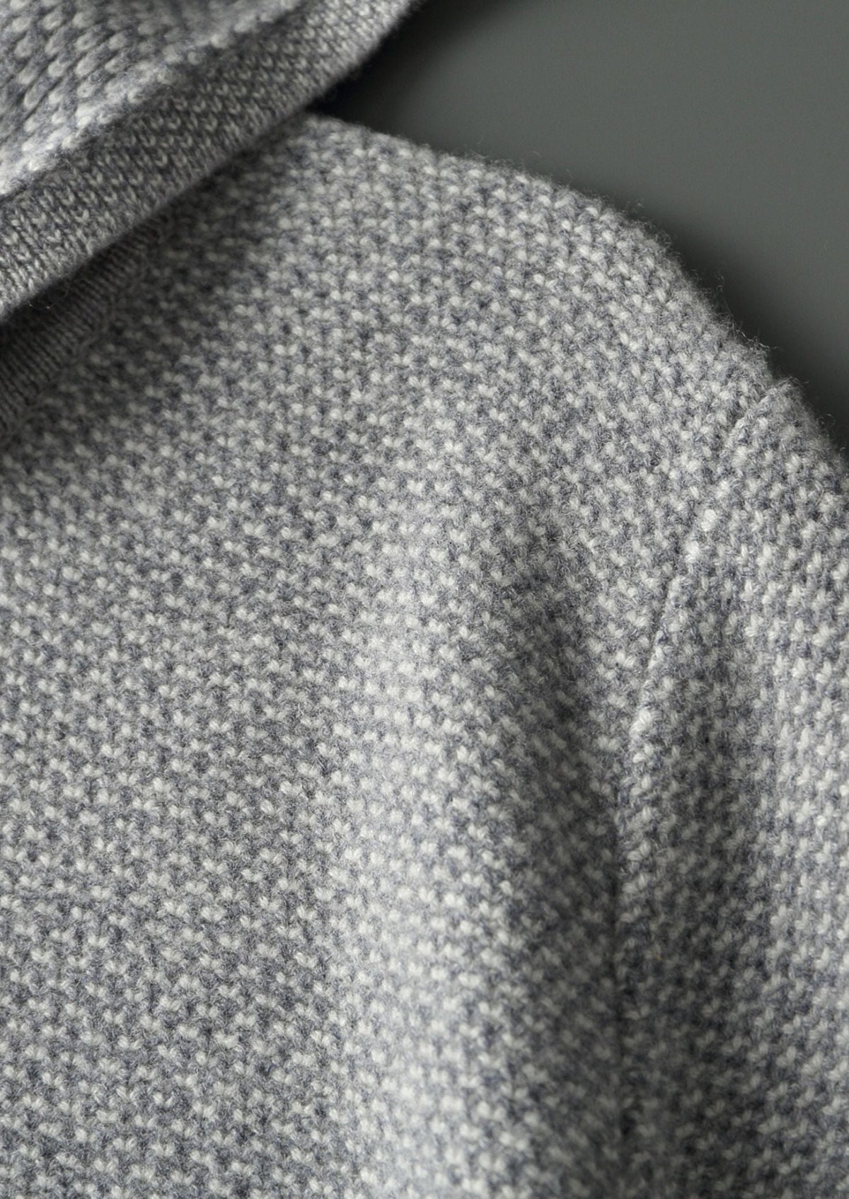 Pure Extra-Fine Merino Wool Light Grey Jacquard Set by SATRI & CO. – product view 15
