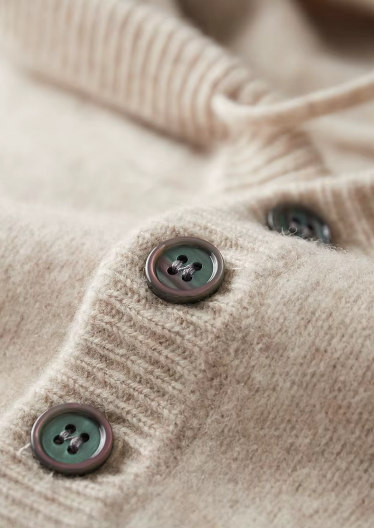 Pure Extra-Fine Merino Wool Button Hoodie by SATRI & CO. – product view 10
