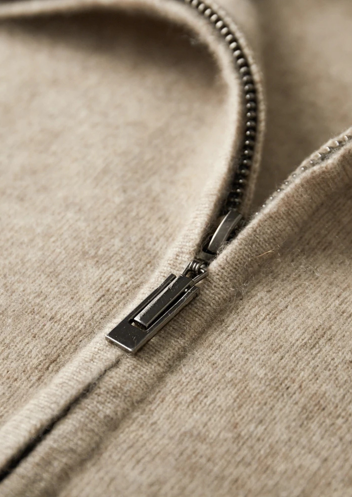 Cashmere Open-Collar Zip Cardigan Set by SATRI & CO. – view 3