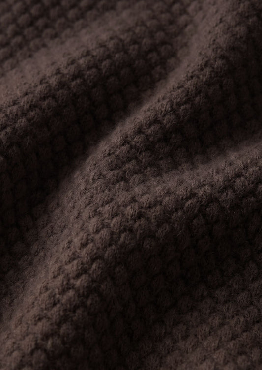 Premium Cashmere Dark Brown Two-Tone Polo by SATRI & CO. – product view 2