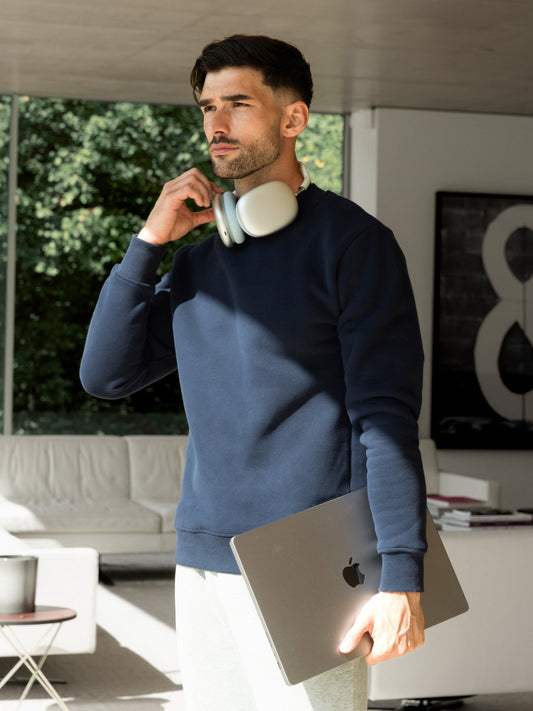 Basic Regular Fit Jumper - True Navy