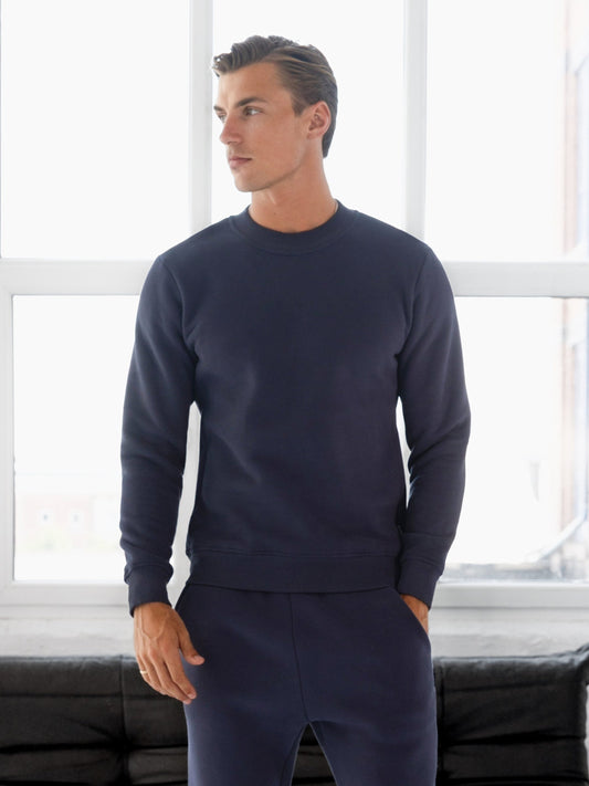 Men's Basic Regular Fit Jumper - True Navy | SATRI