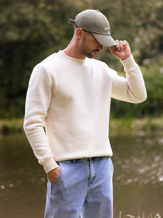Men's Basic Regular Fit Jumper - Bone | SATRI