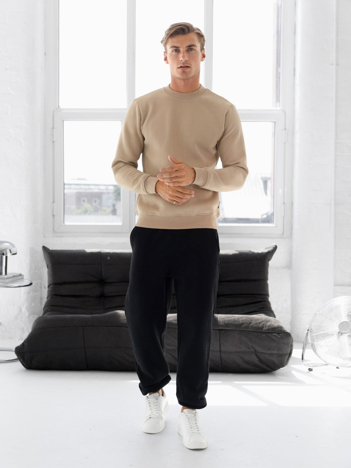 Basic Regular Fit Jumper - Light Tan