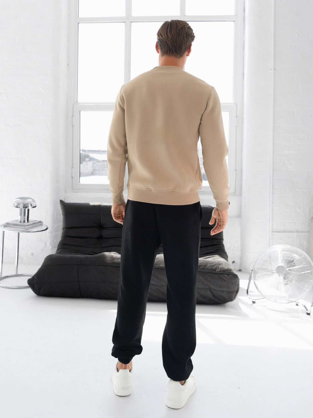 Basic Regular Fit Jumper - Light Tan