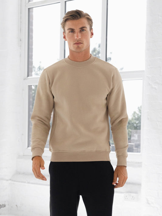 Men's Basic Regular Fit Jumper - Light Tan | SATRI