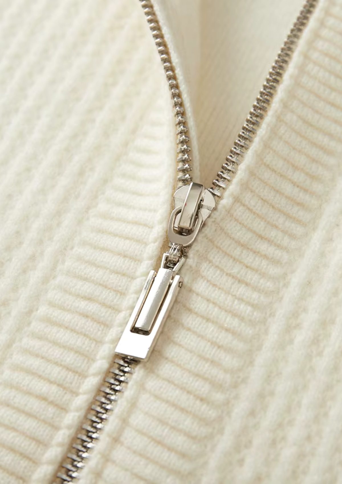 Pure Extra-Fine Merino Wool Ribbed Zipper Hoodie by SATRI & CO. – product view 11
