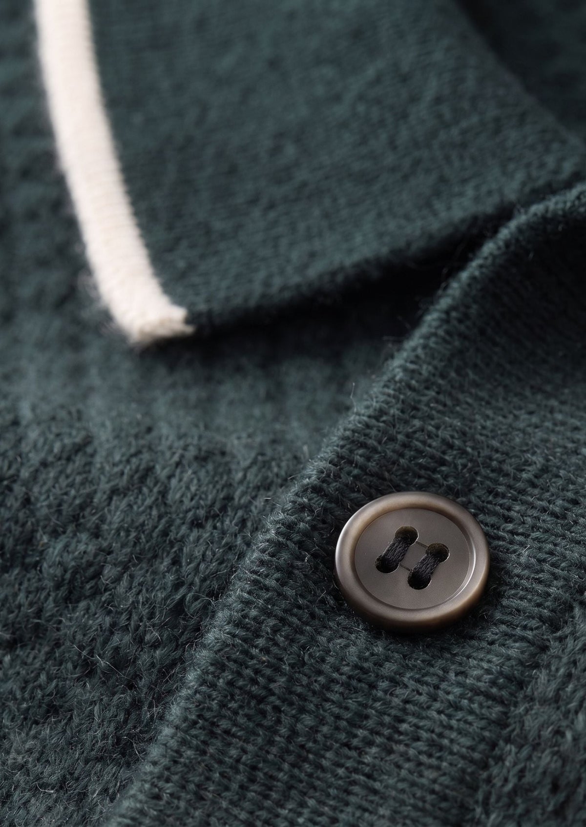 Premium Cashmere Sea Green Two-Tone Polo by SATRI & CO. – product view 2