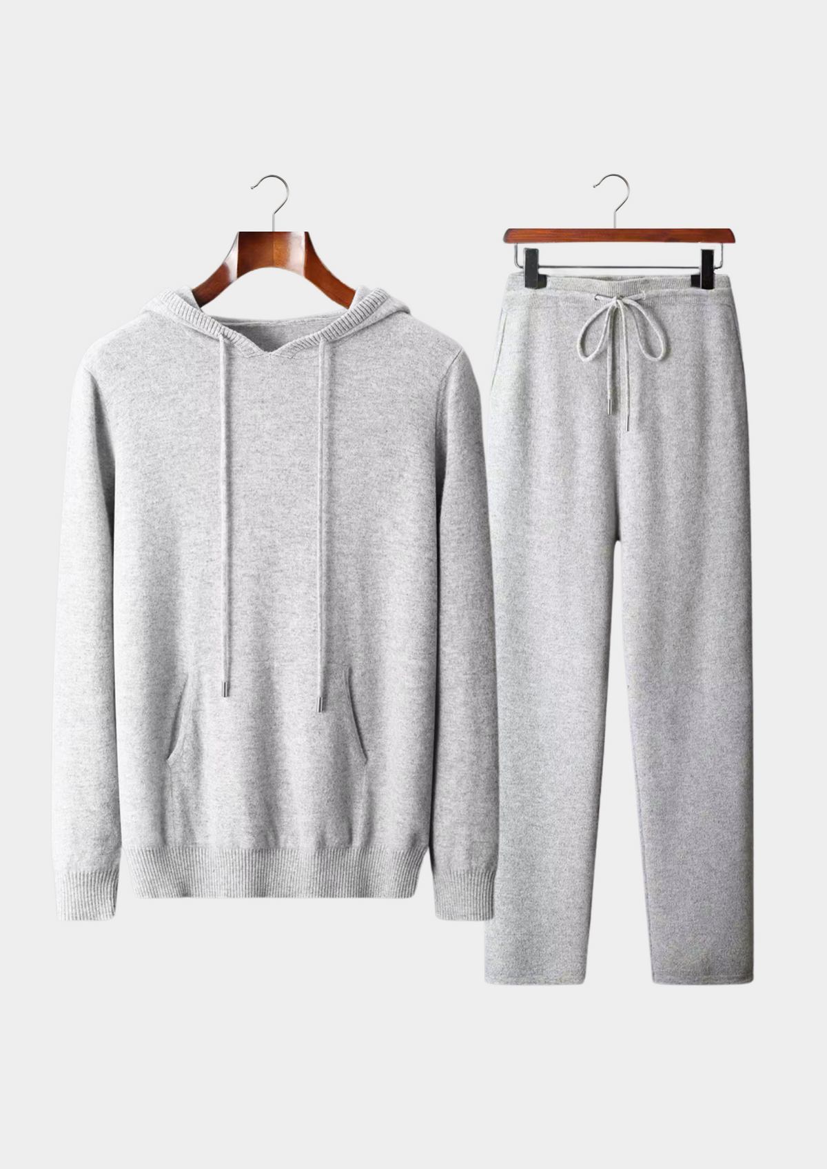 Pure Extra-Fine Merino Wool Light Grey Savro Set by SATRI & CO. – product view 1