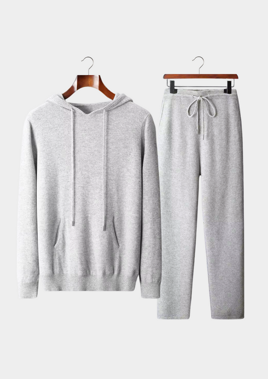 Pure Extra-Fine Merino Wool Light Grey Savro Set by SATRI & CO. – product view 1