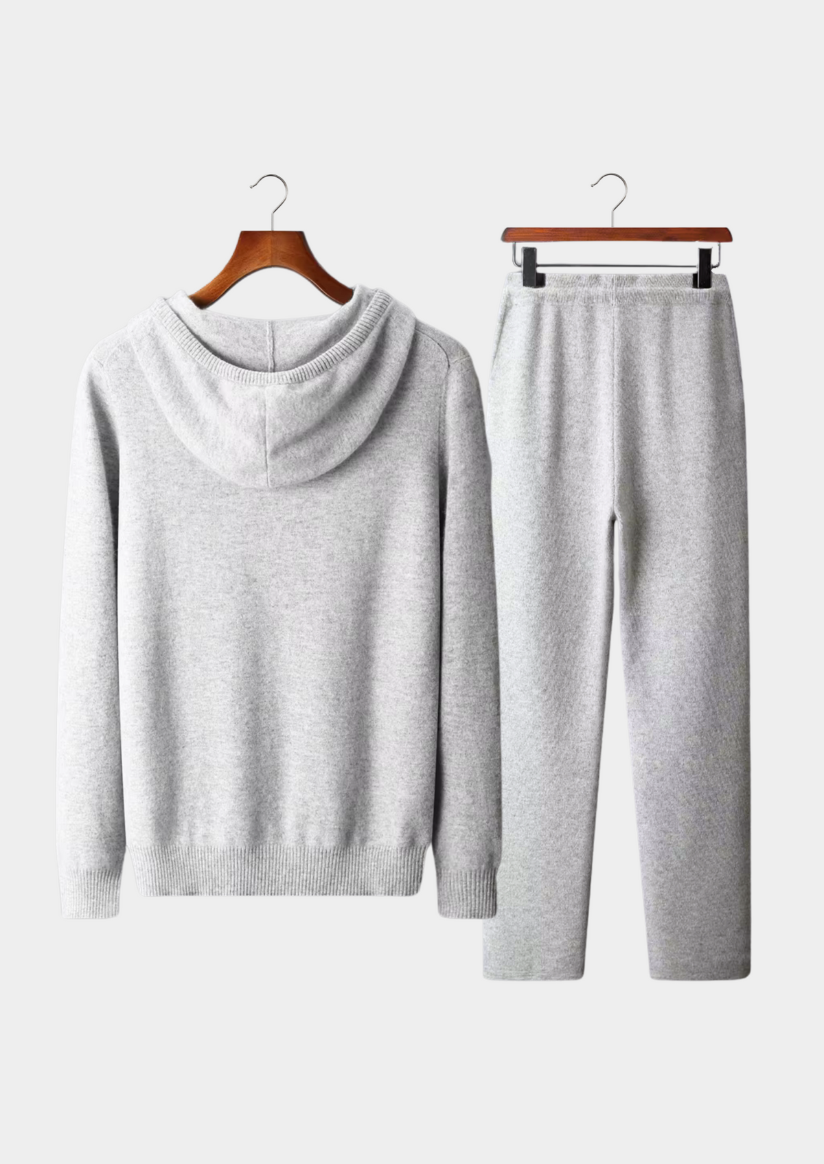 Pure Extra-Fine Merino Wool Light Grey Savro Set by SATRI & CO. – product view 2