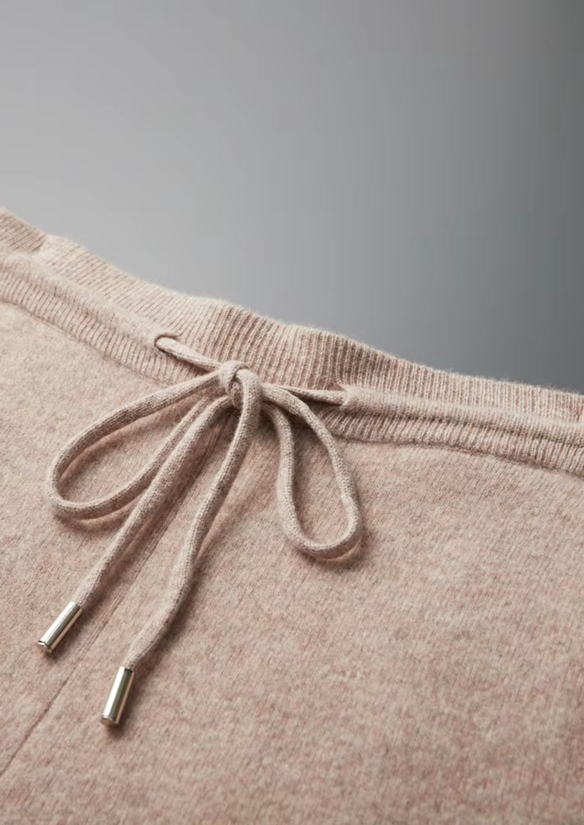 Pure Extra-Fine Merino Wool Light Grey Leisure Joggers by SATRI & CO. – product view 13