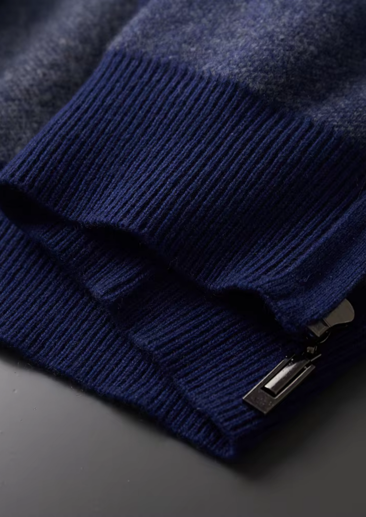 Premium Cashmere Navy Blue Torino Leisure Set by SATRI & CO. – product view 4