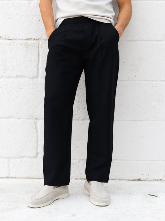 Men's Lucca Trousers - Black | SATRI