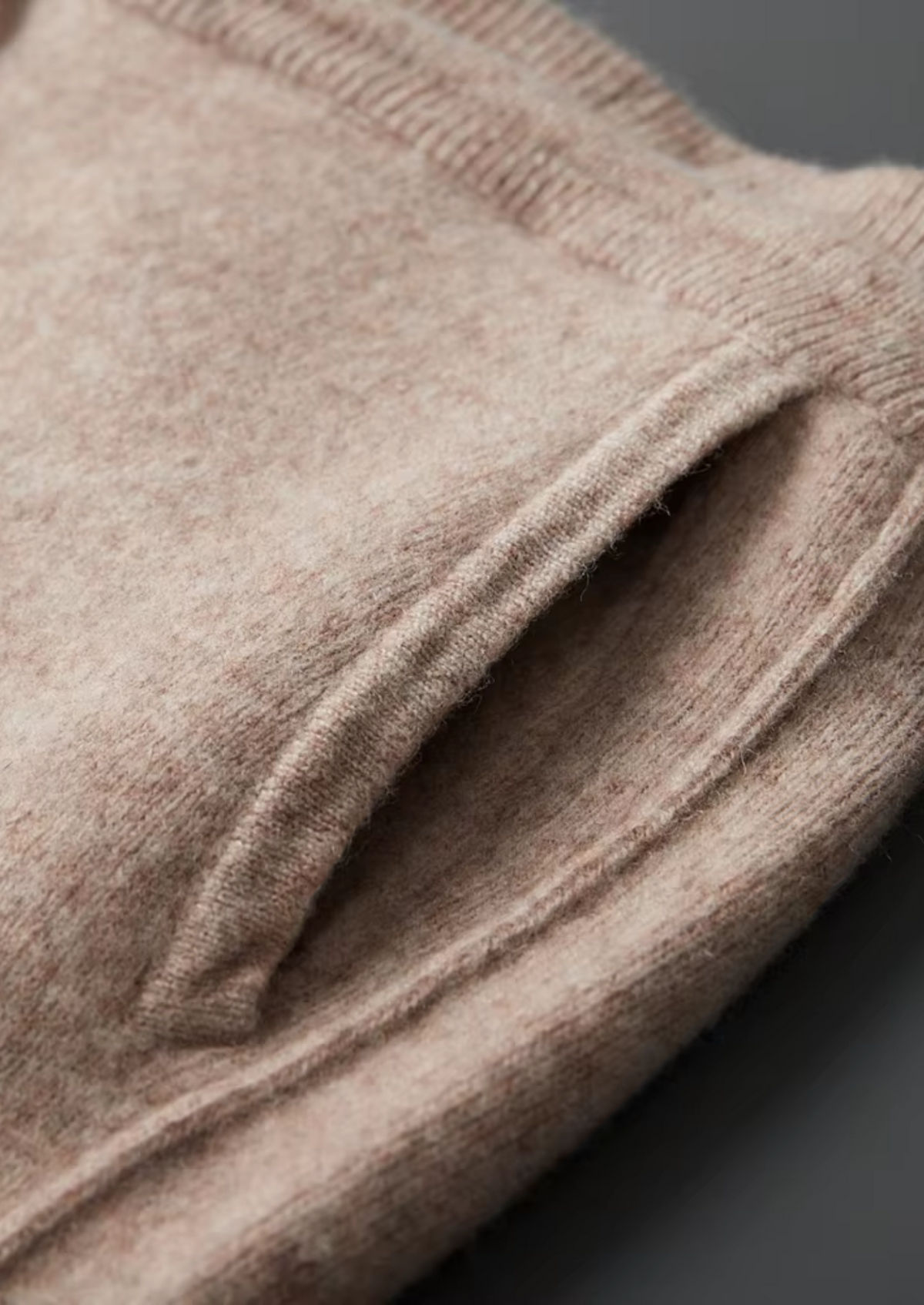 Pure Extra-Fine Merino Wool Light Grey Leisure Joggers by SATRI & CO. – product view 12