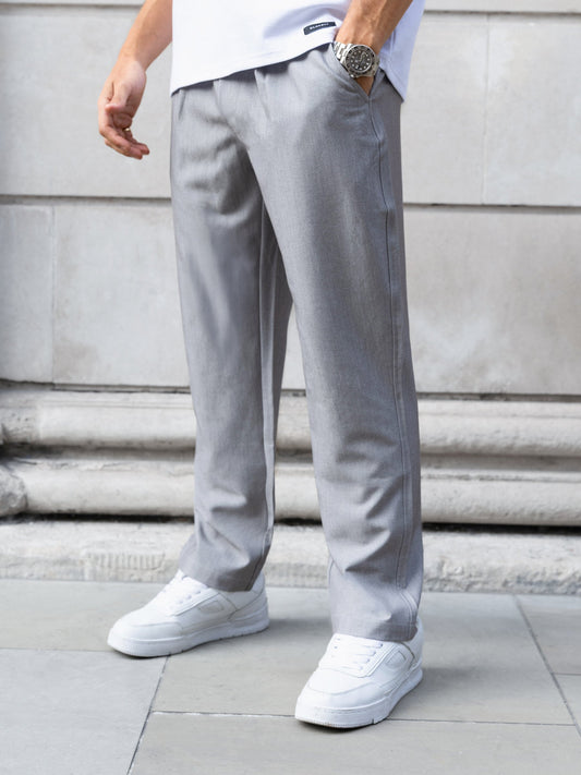 Men's Anston Stretch Chinos - Light Grey | SATRI