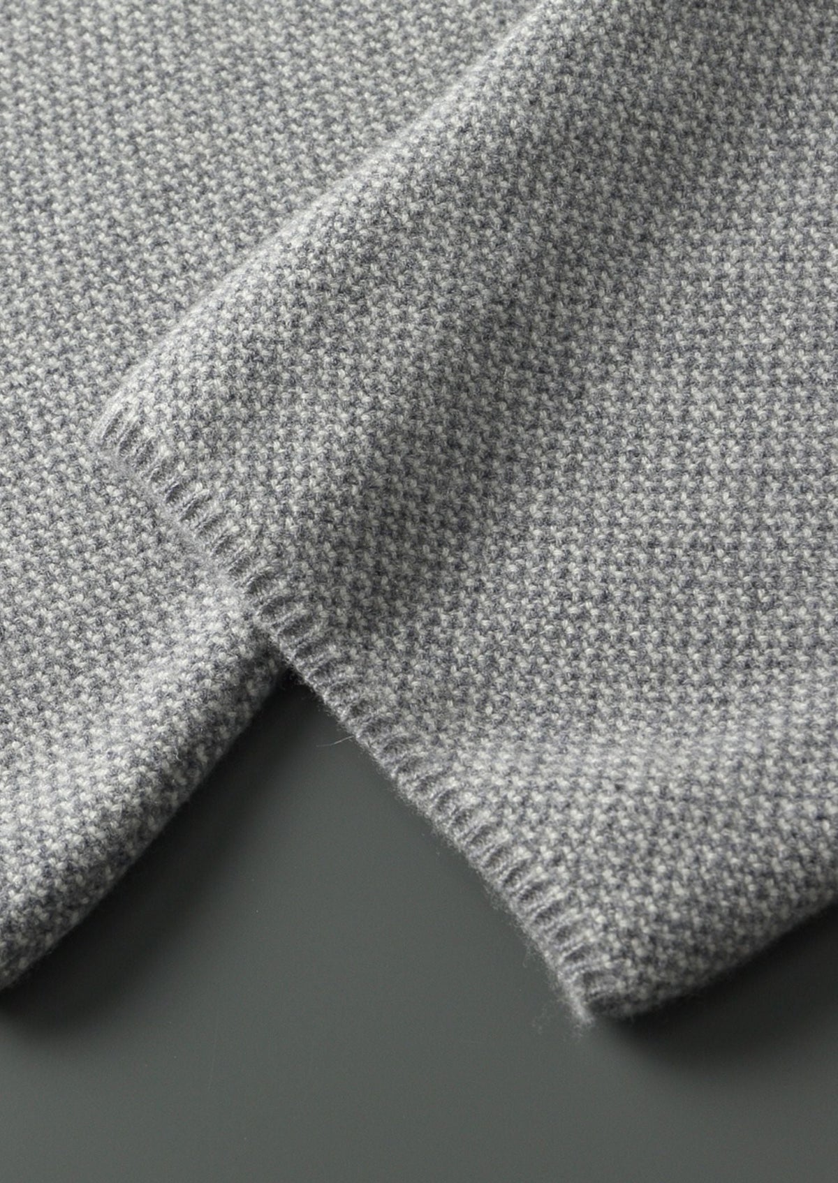 Pure Extra-Fine Merino Wool Light Grey Jacquard Set by SATRI & CO. – product view 12