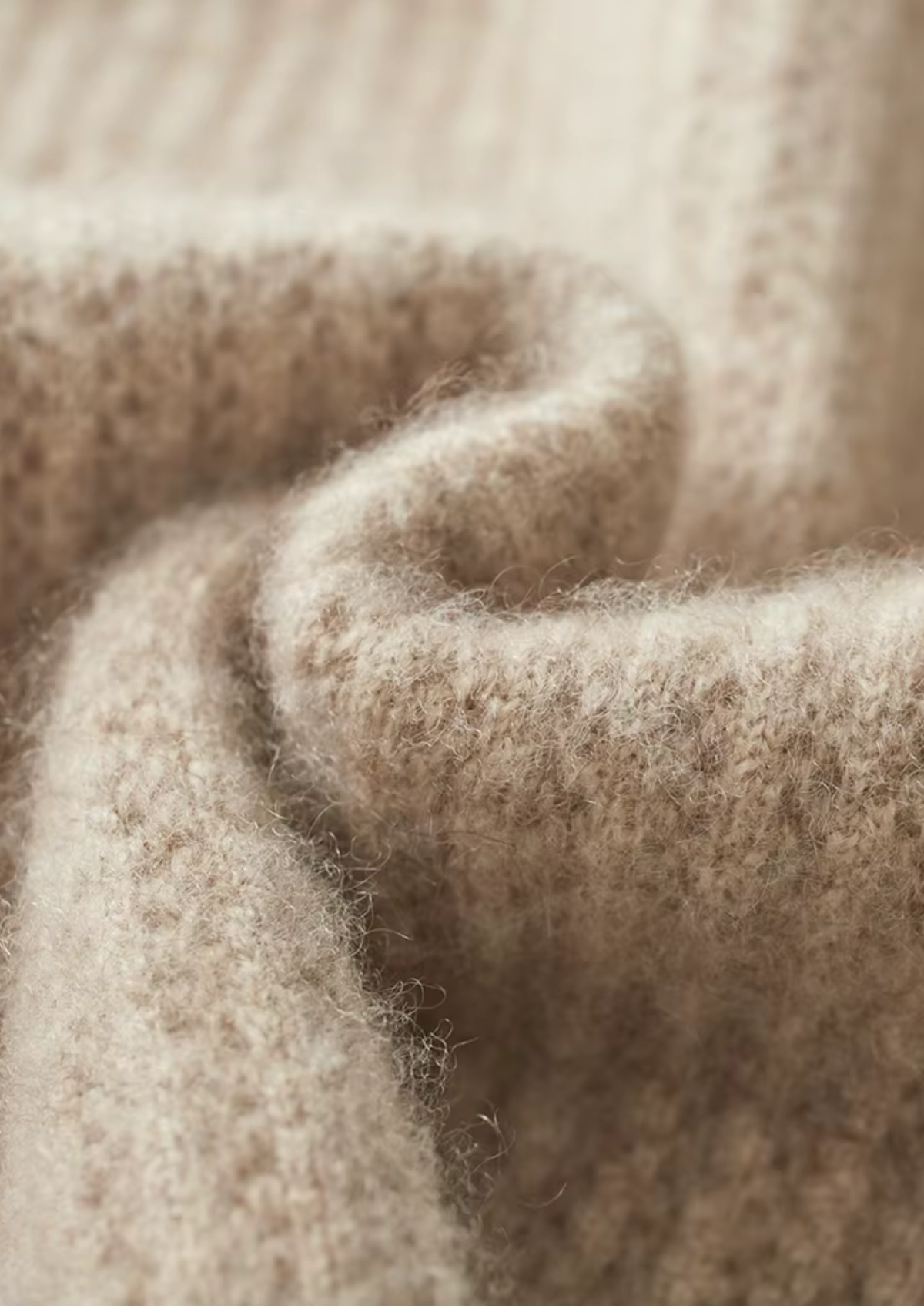 Pure Extra-Fine Merino Wool Ribbed Zipper Hoodie by SATRI & CO. – product view 6