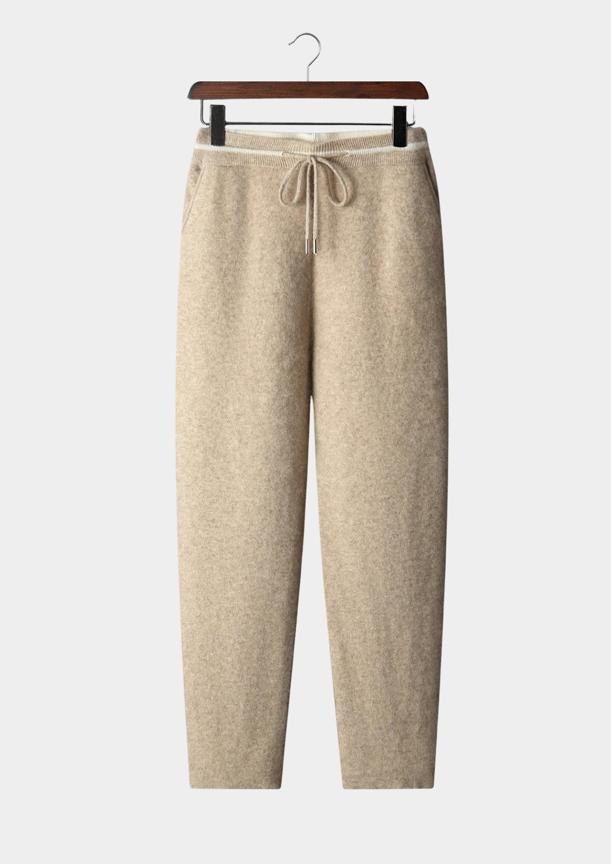 Pure Extra-Fine Merino Wool Contrast Leisure Trousers by SATRI & CO. – product view 1