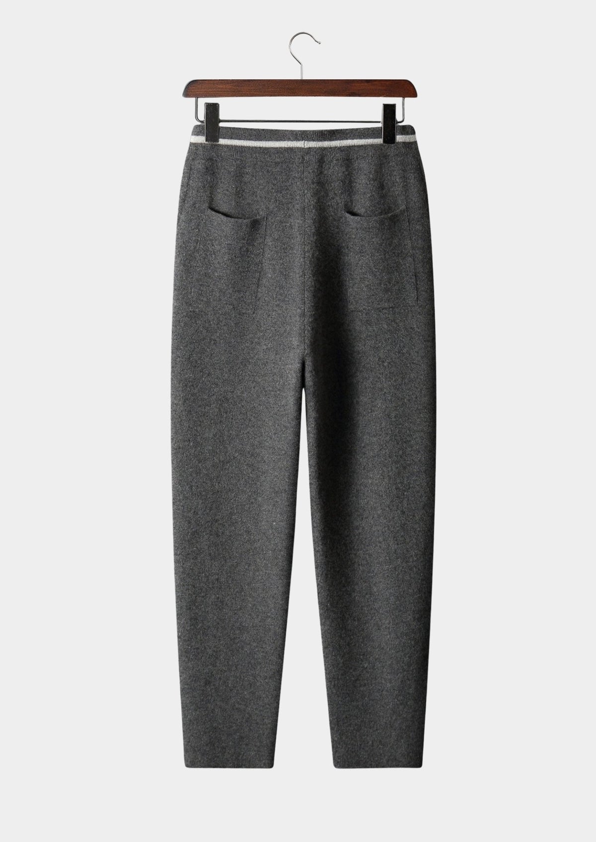 Pure Extra-Fine Merino Wool Contrast Leisure Trousers by SATRI & CO. – product view 16