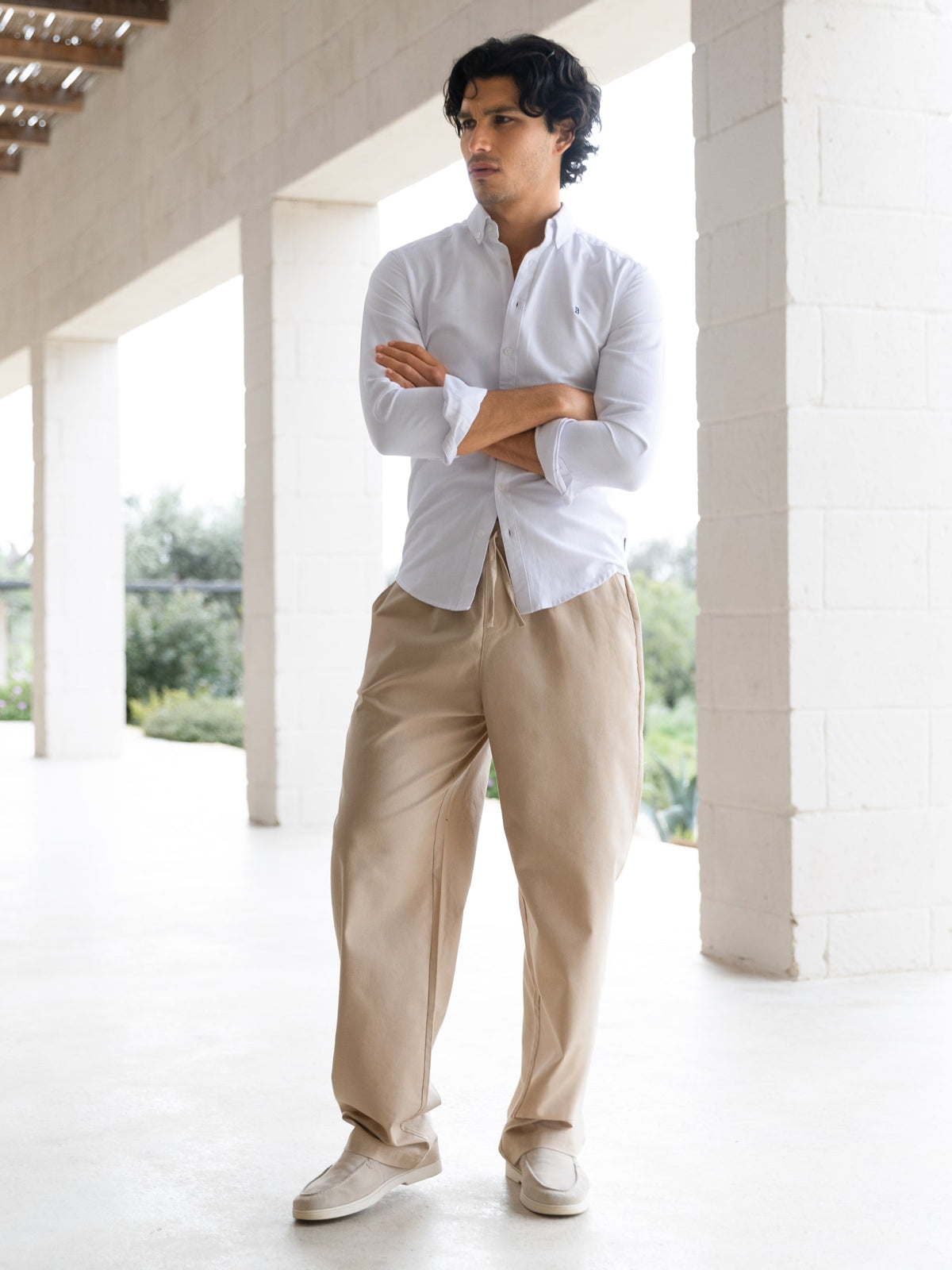 Jude Relaxed Linen Trousers - Tan
