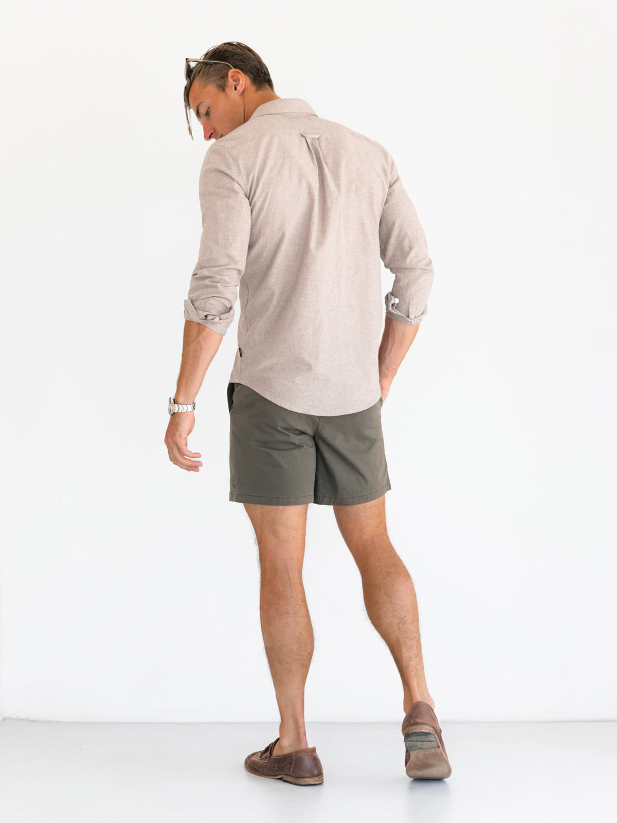 Rowan Long Sleeve Cotton Shirt - Sand