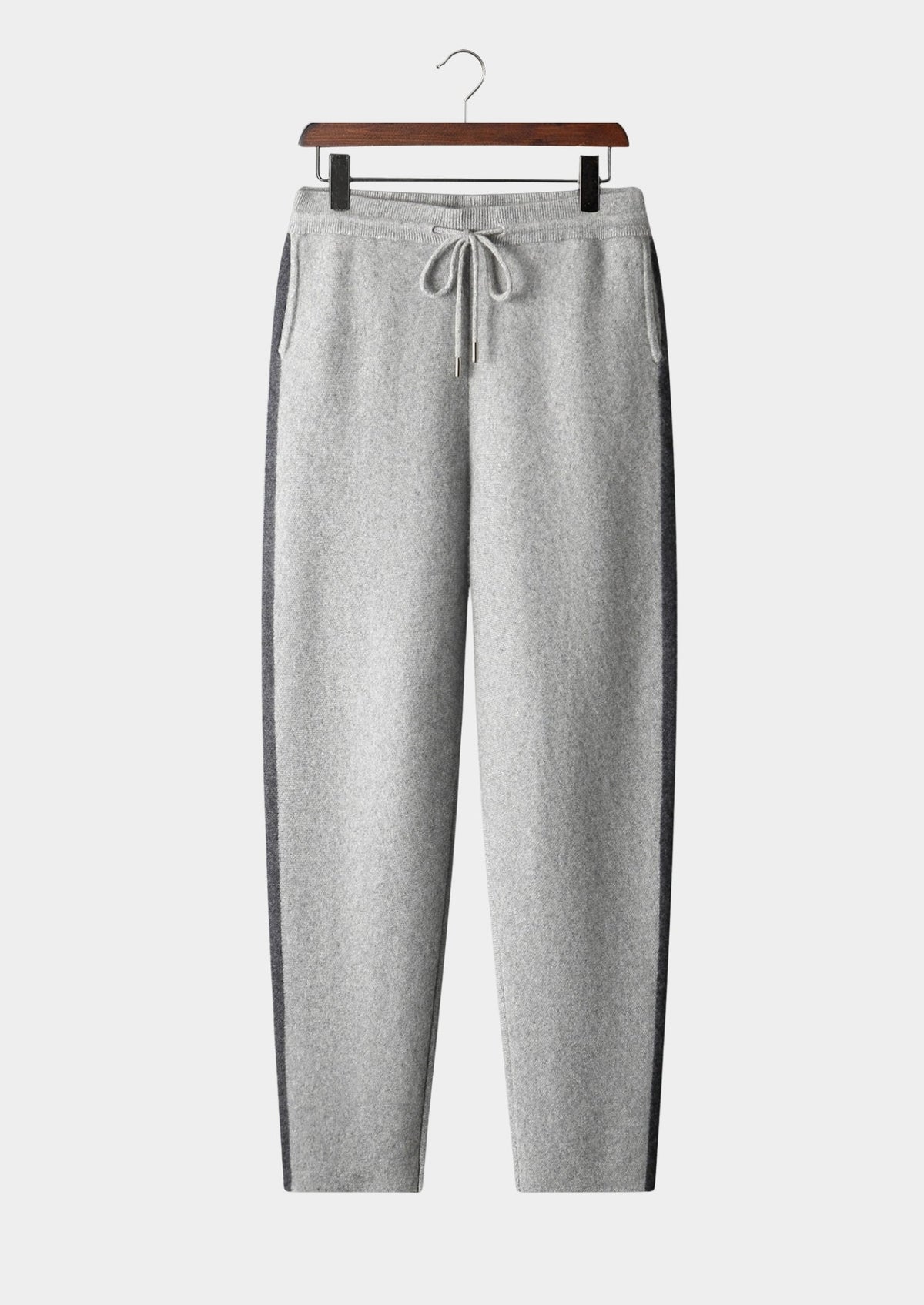 Pure Extra-Fine Merino Wool Striped Leisure Trousers by SATRI & CO. – product view 1
